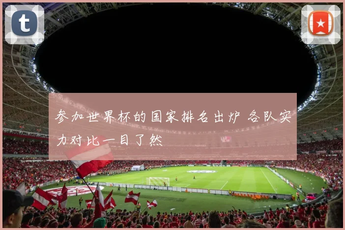 参加世界杯的国家排名出炉 各队实力对比一目了然